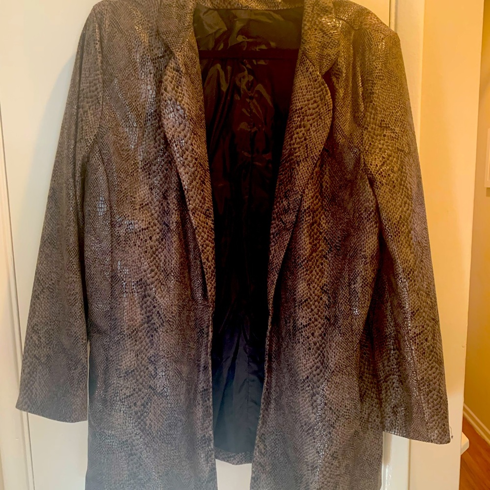 Faux Snakeskin Blazer, Large